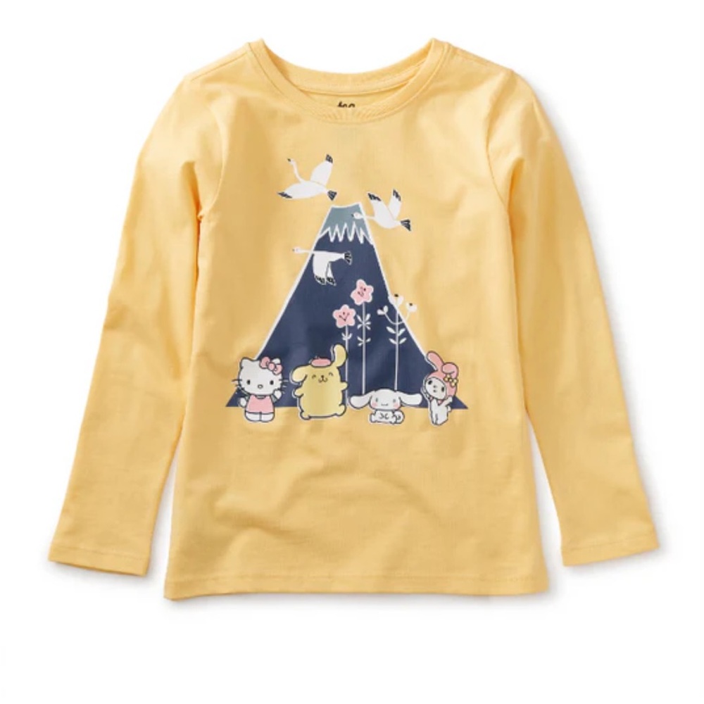 NWT Tea Collection x Hello Kitty & Friends Mt. Fuji Long Sleeve Girls Size 12